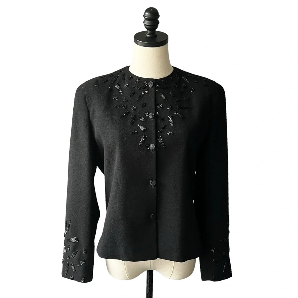 Christian Dior Vintage Wool Beaded Blazer | 8